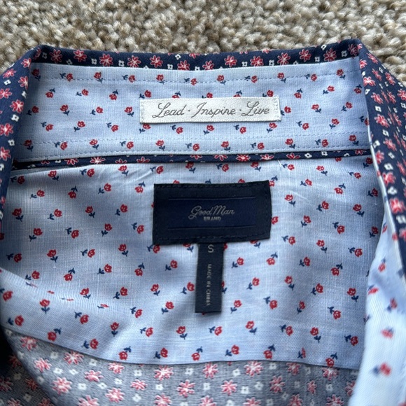 Men’s Designer GoodMan Dress Shirt - Nordstrom (size small) - Picture 3 of 3